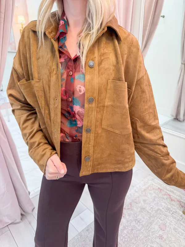 ZS All Day Cropped Suede Jacket sold by Mimosa