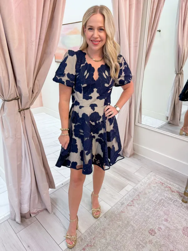 Agnes Embroidered Puff Sleeve Mini Dress sold by Mimosa