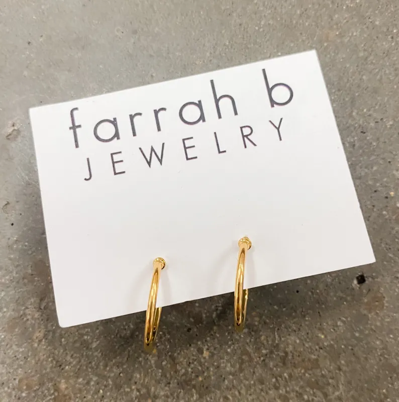 FB Charm Bar Mini Hoops sold by Mimosa