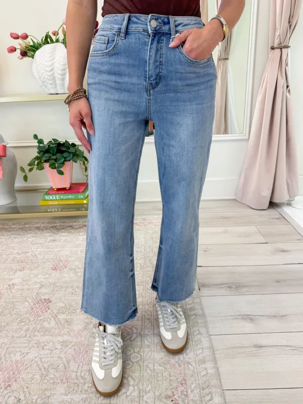 Olivia Super High Rise Crop Wide Jean sold by Mimosa