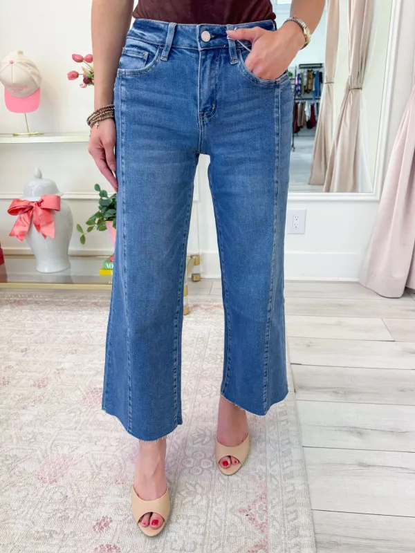Olivia High Rise Twist Wide Leg Jean sold by Mimosa