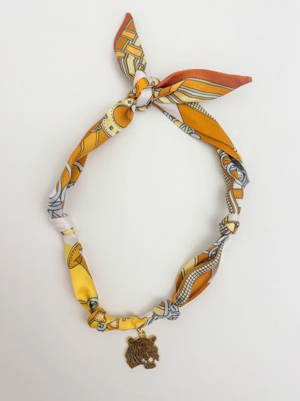 Gameday Knotted Scarf Necklace sold by Mimosa