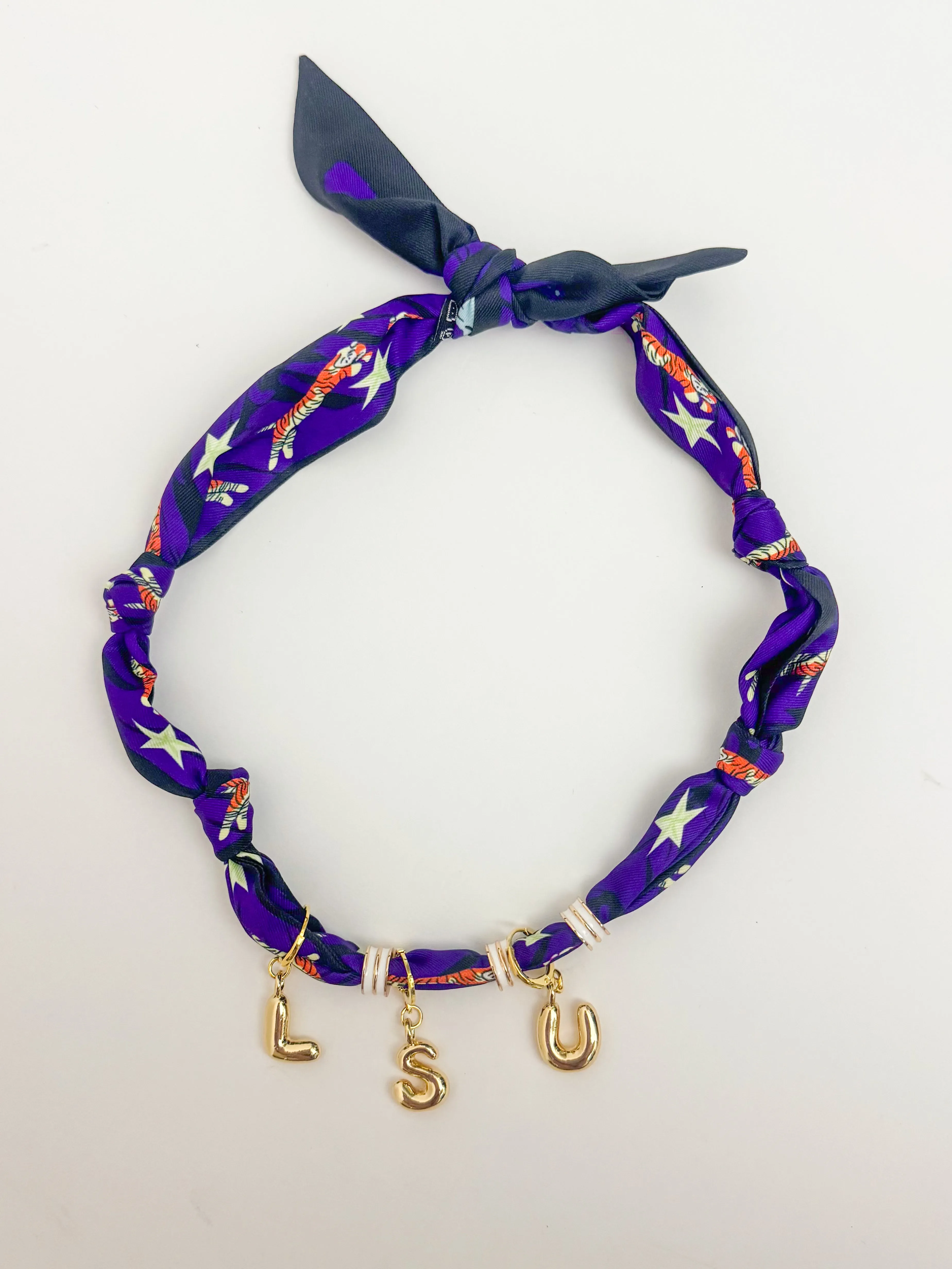 Gameday Knotted Scarf Bubble Charm Necklace sold by Mimosa product image thumbnail 3