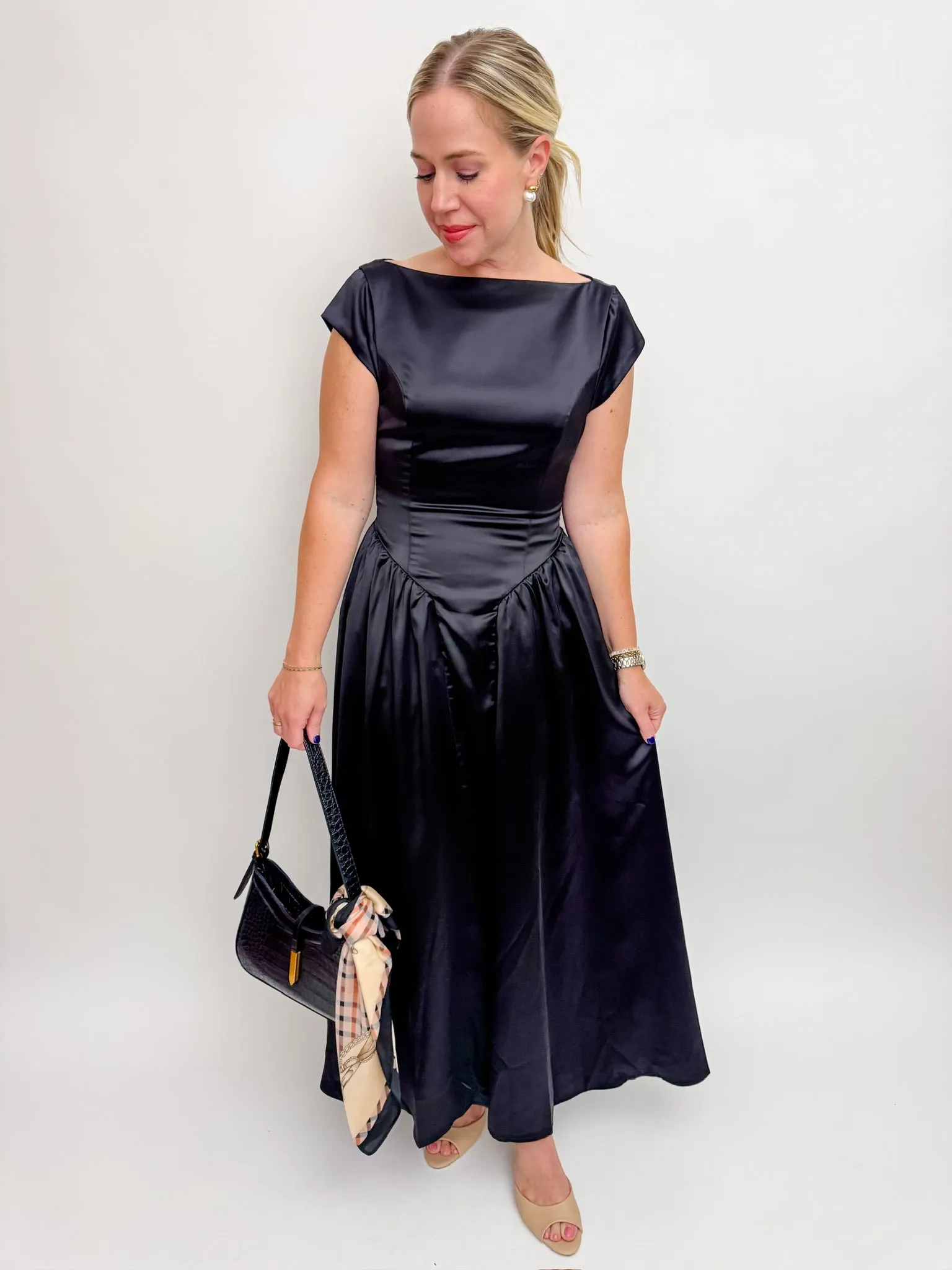 Doris Satin Midi Dress sold by Mimosa product image thumbnail 2