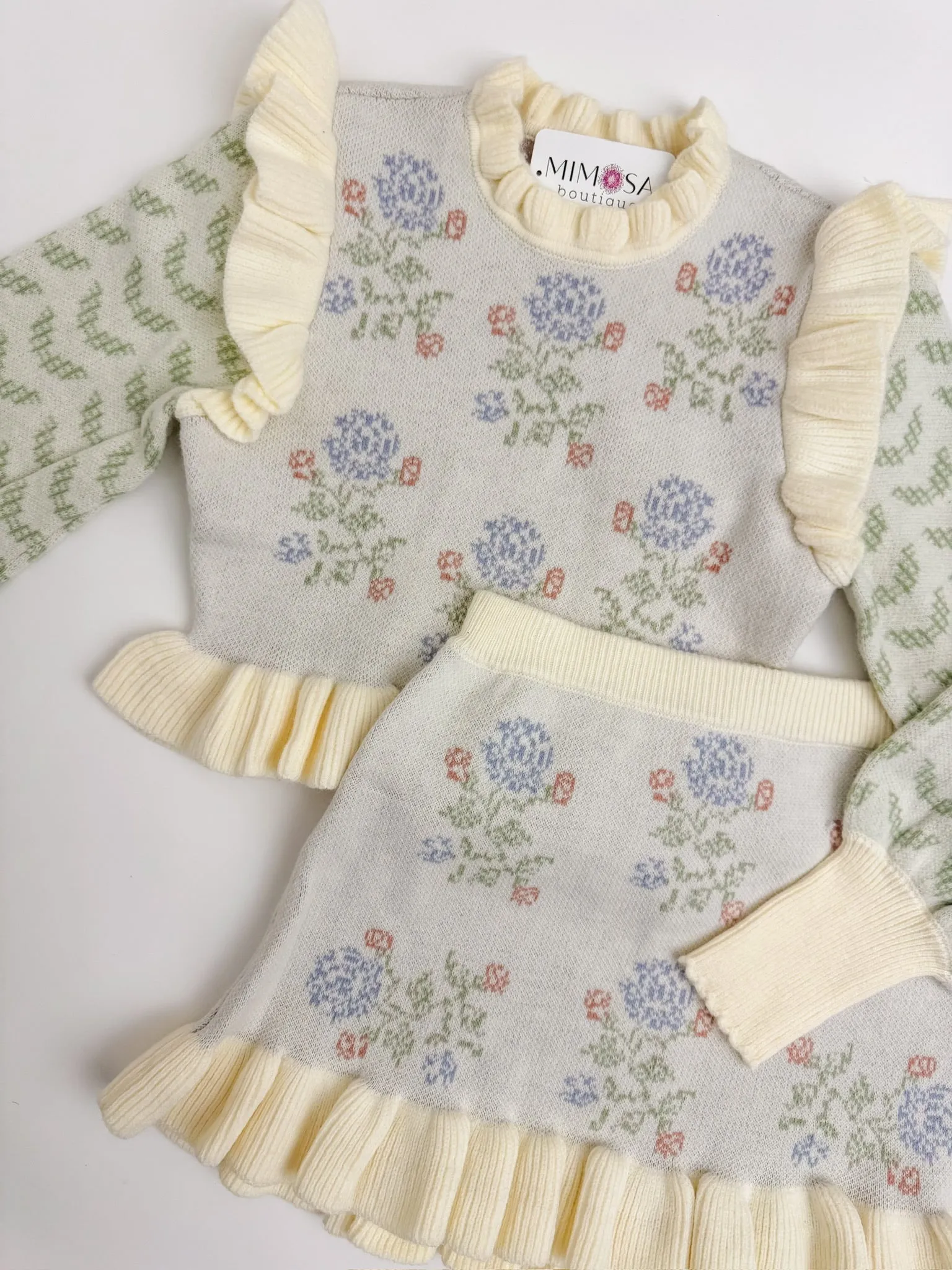 Darling Knit Sweater & Skirt Set sold by Mimosa product image thumbnail 2