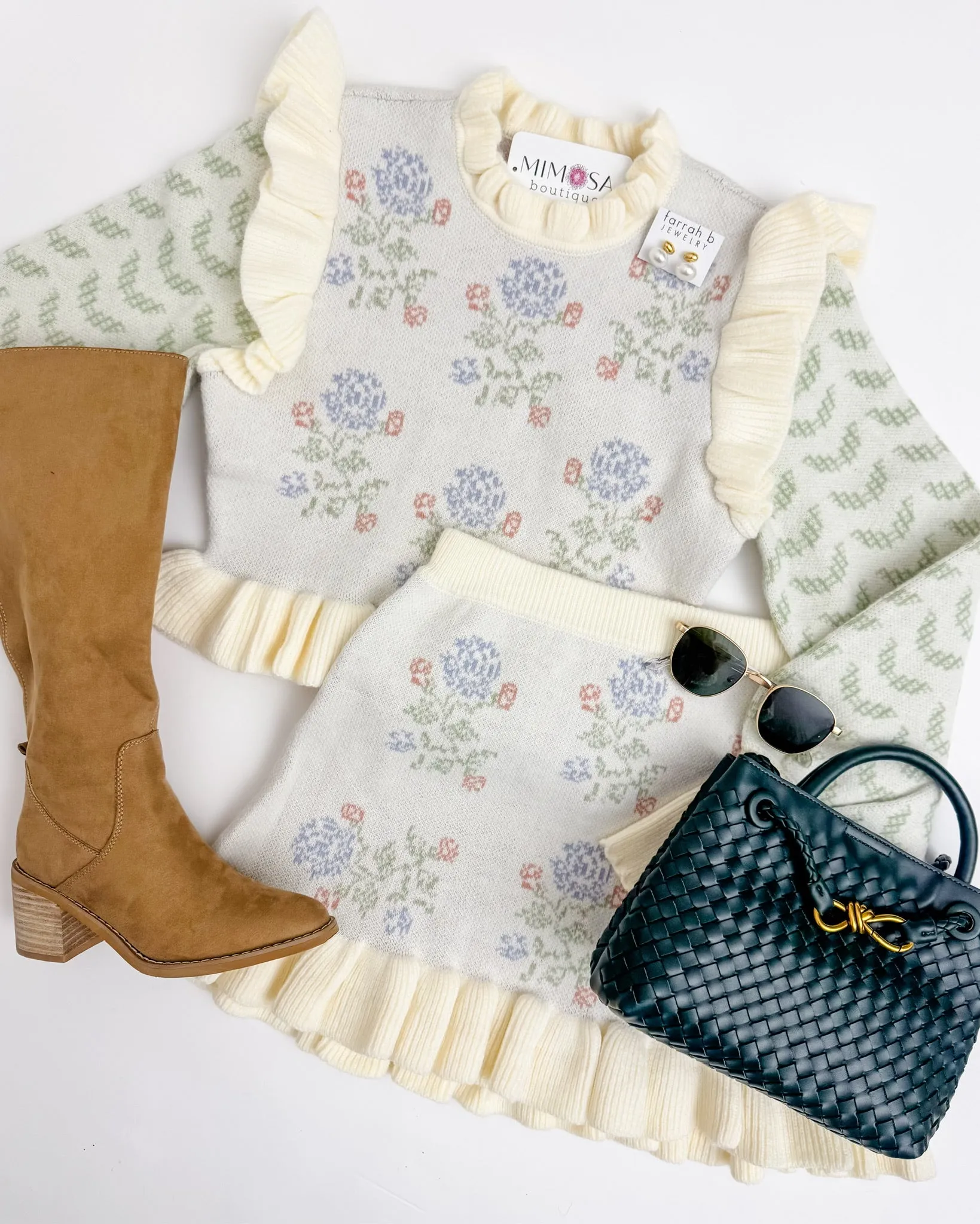 Darling Knit Sweater & Skirt Set sold by Mimosa