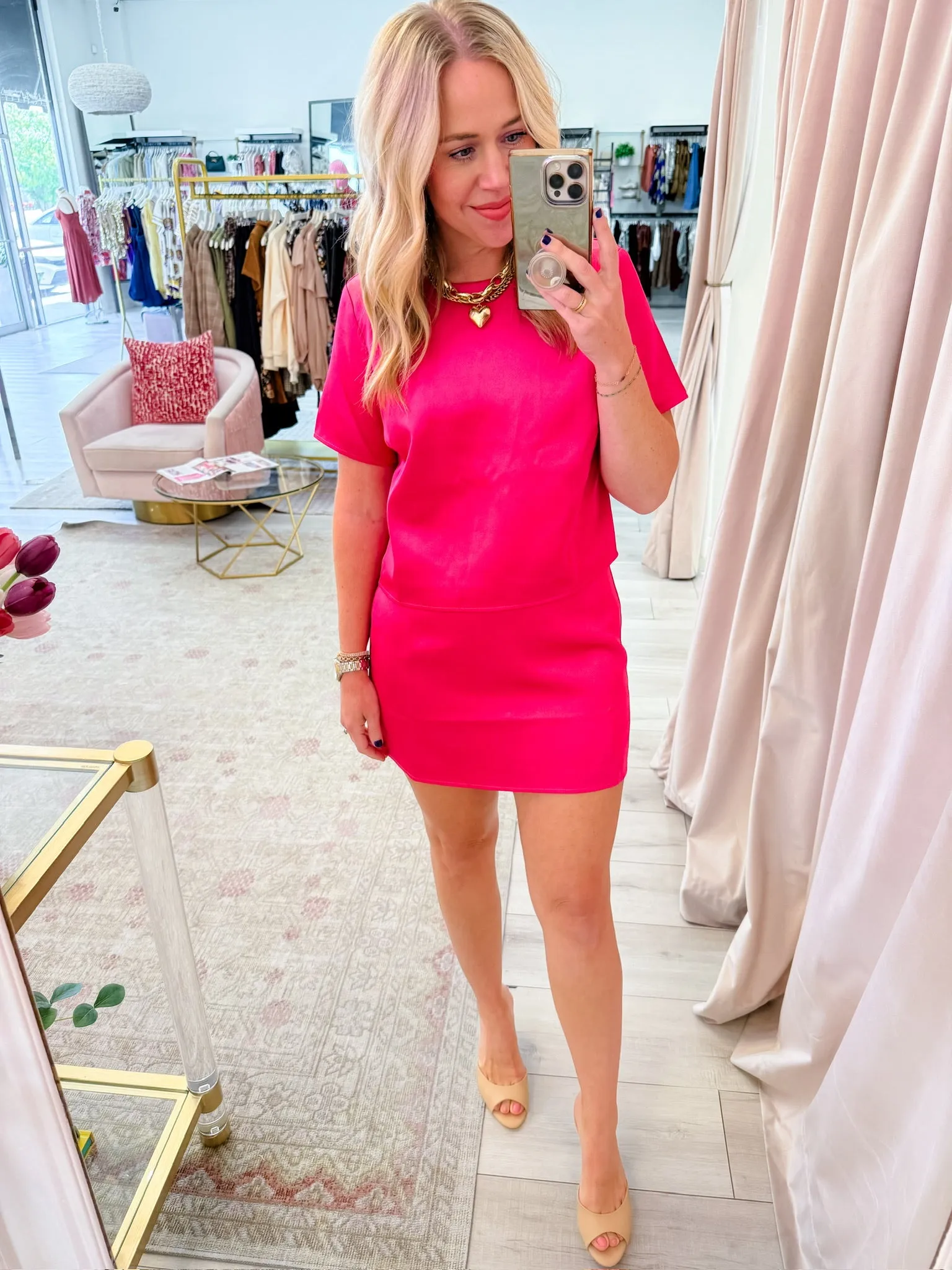 Gemma Satin Mini Skirt sold by Mimosa product image thumbnail 4