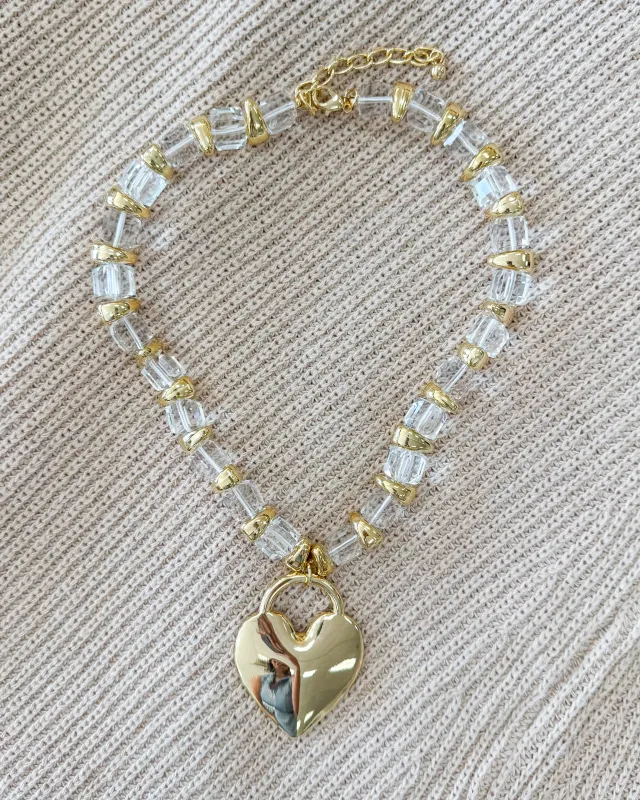 Clear Love Necklace sold by Mimosa