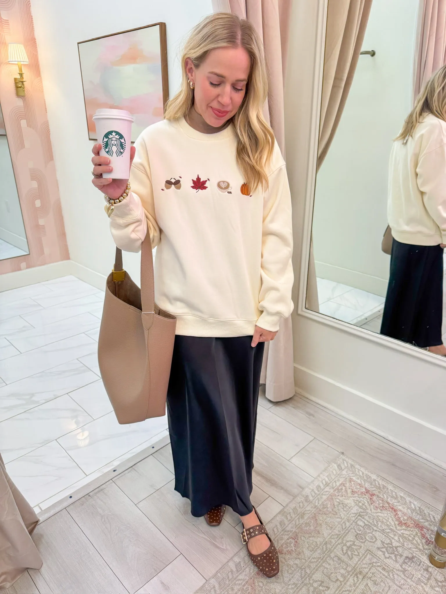 Cozy Fall Embroidered Sweatshirt sold by Mimosa
