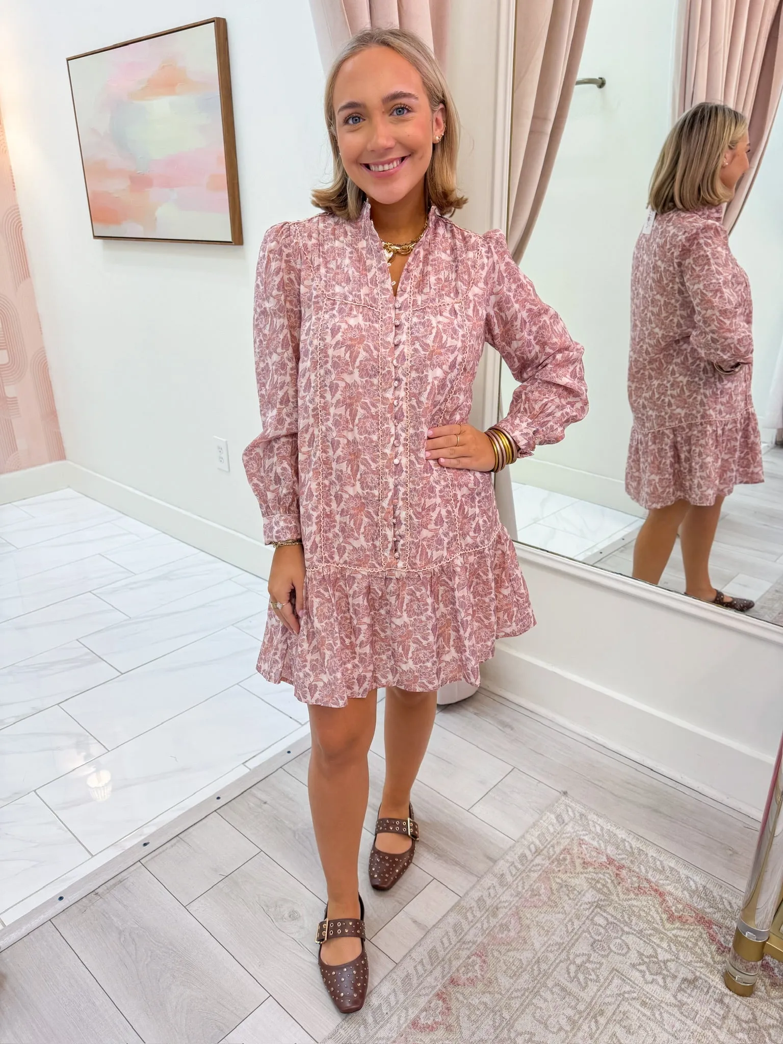 Falling for Mauve Mini Dress sold by Mimosa