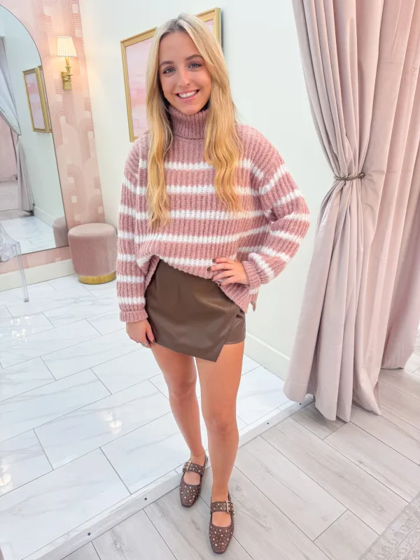 Aki Striped Turtleneck Sweater sold by Mimosa