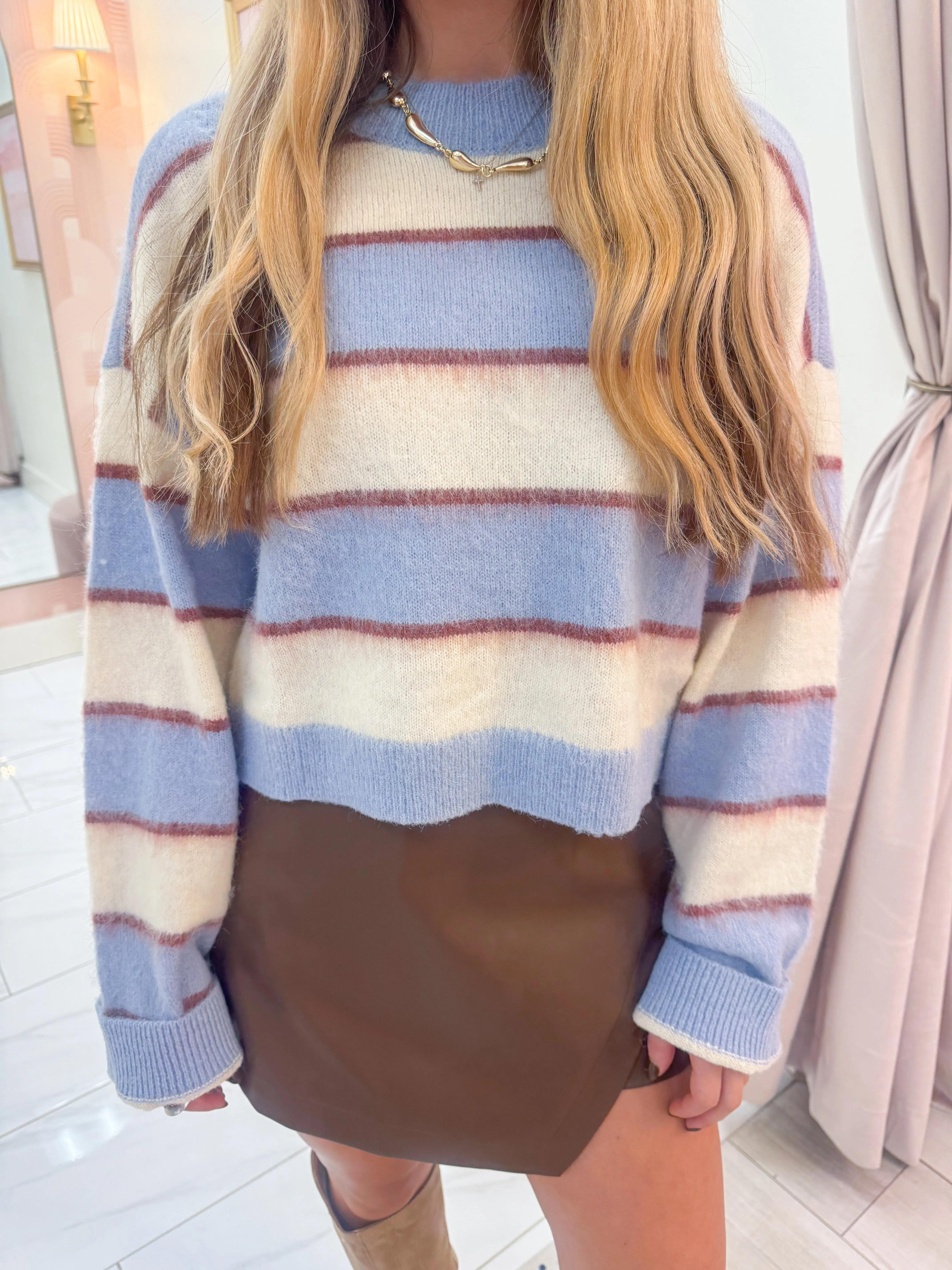 Fiona Fuzzy Stripe Sweater sold by Mimosa product image thumbnail 2