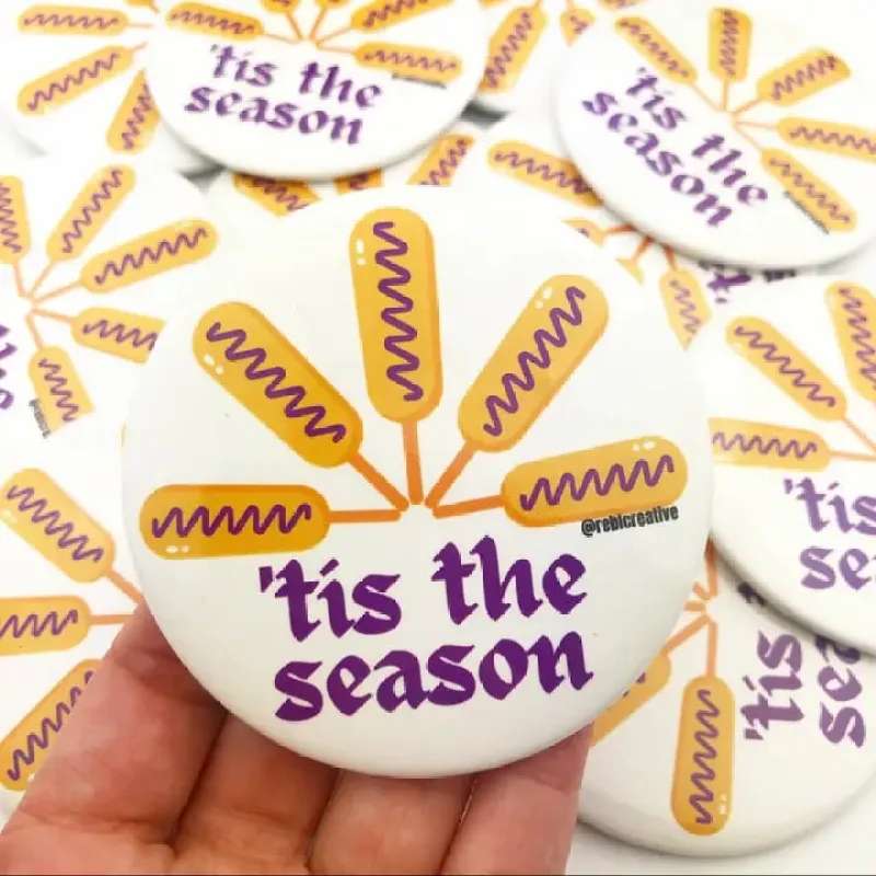 Corndog Season Gameday Button made by Mimosa
