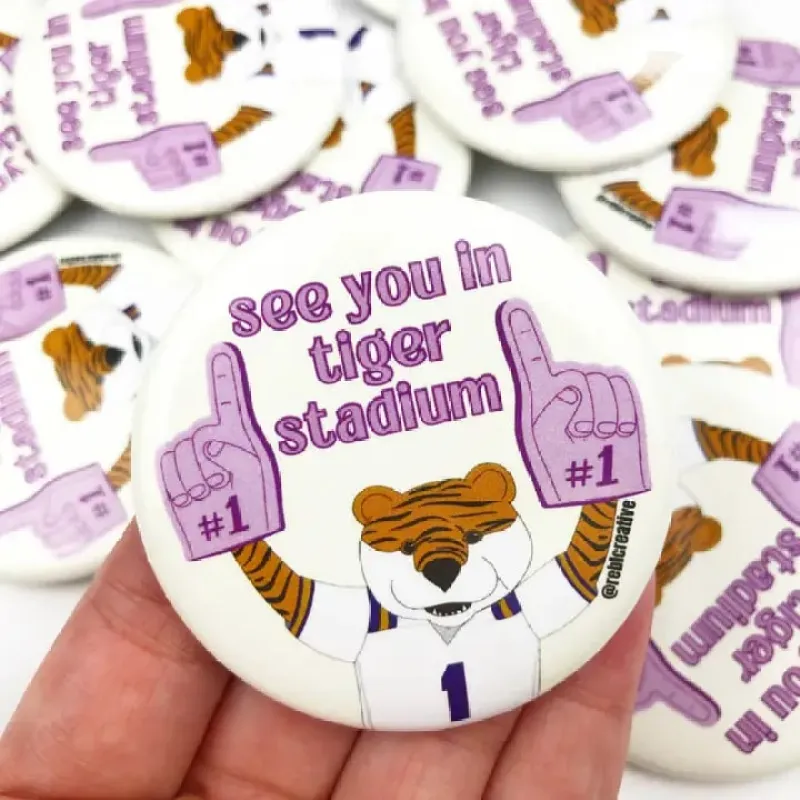 See You In Tiger Stadium Gameday Button made by Mimosa