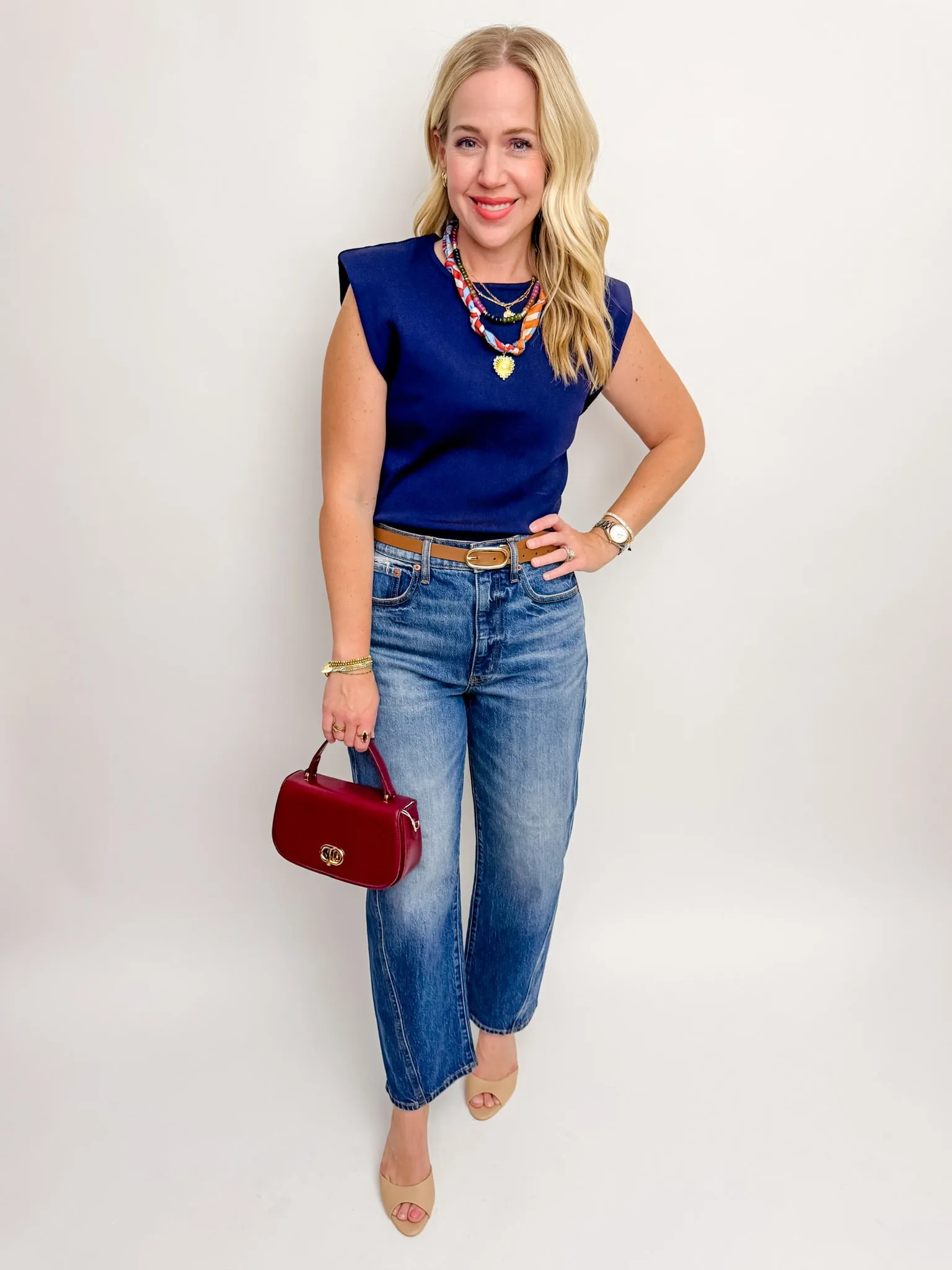 Elevated Knit Shoulder Pad Top sold by Mimosa product image thumbnail 3