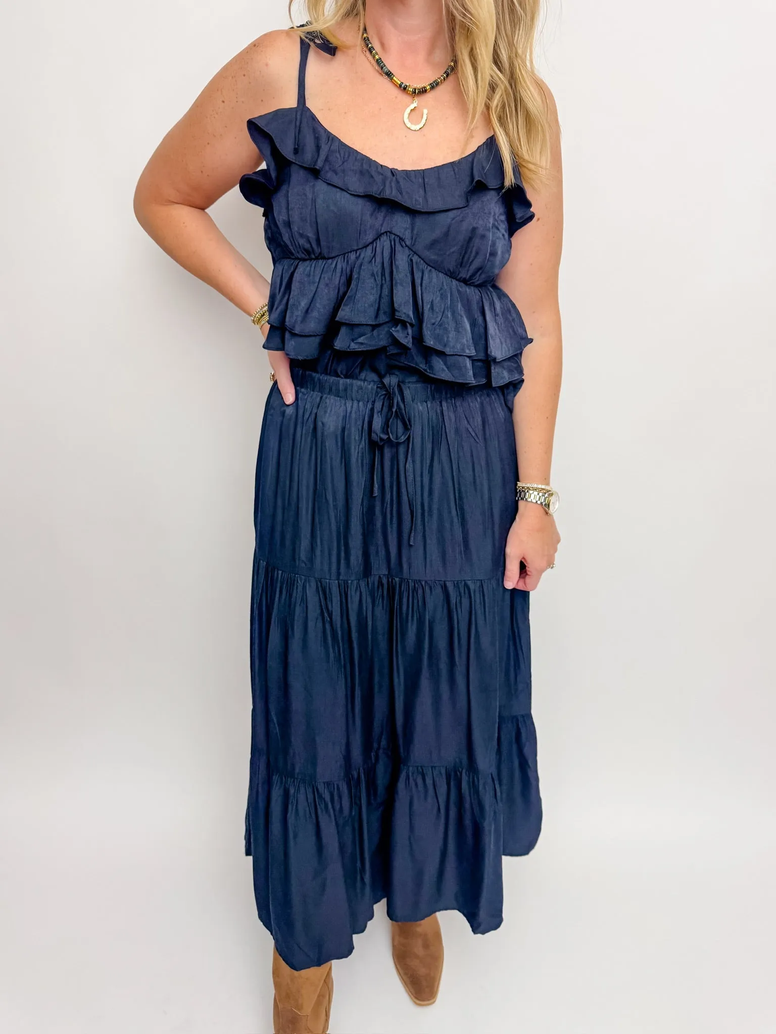 Midnights Ruffle Cami & Midi Skirt Set sold by Mimosa product image thumbnail 3