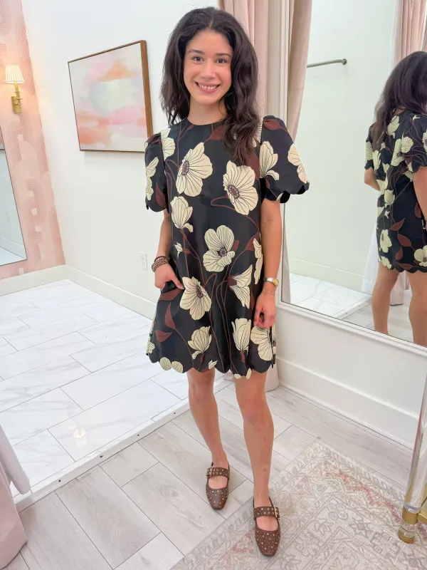 Reaching Petals Jacquard Dress sold by Mimosa