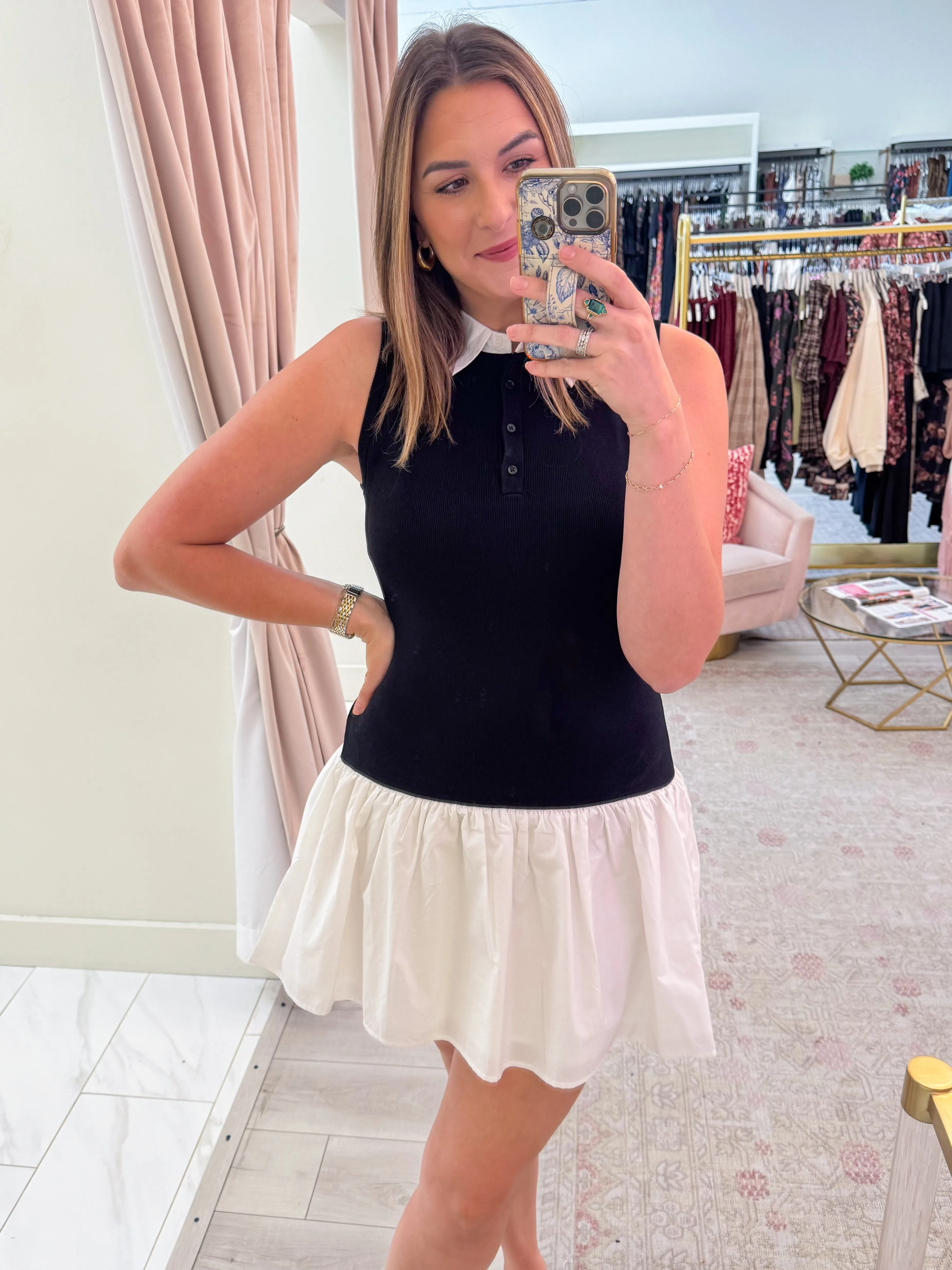 High Line Mixed Polo Mini Dress sold by Mimosa product image thumbnail 3