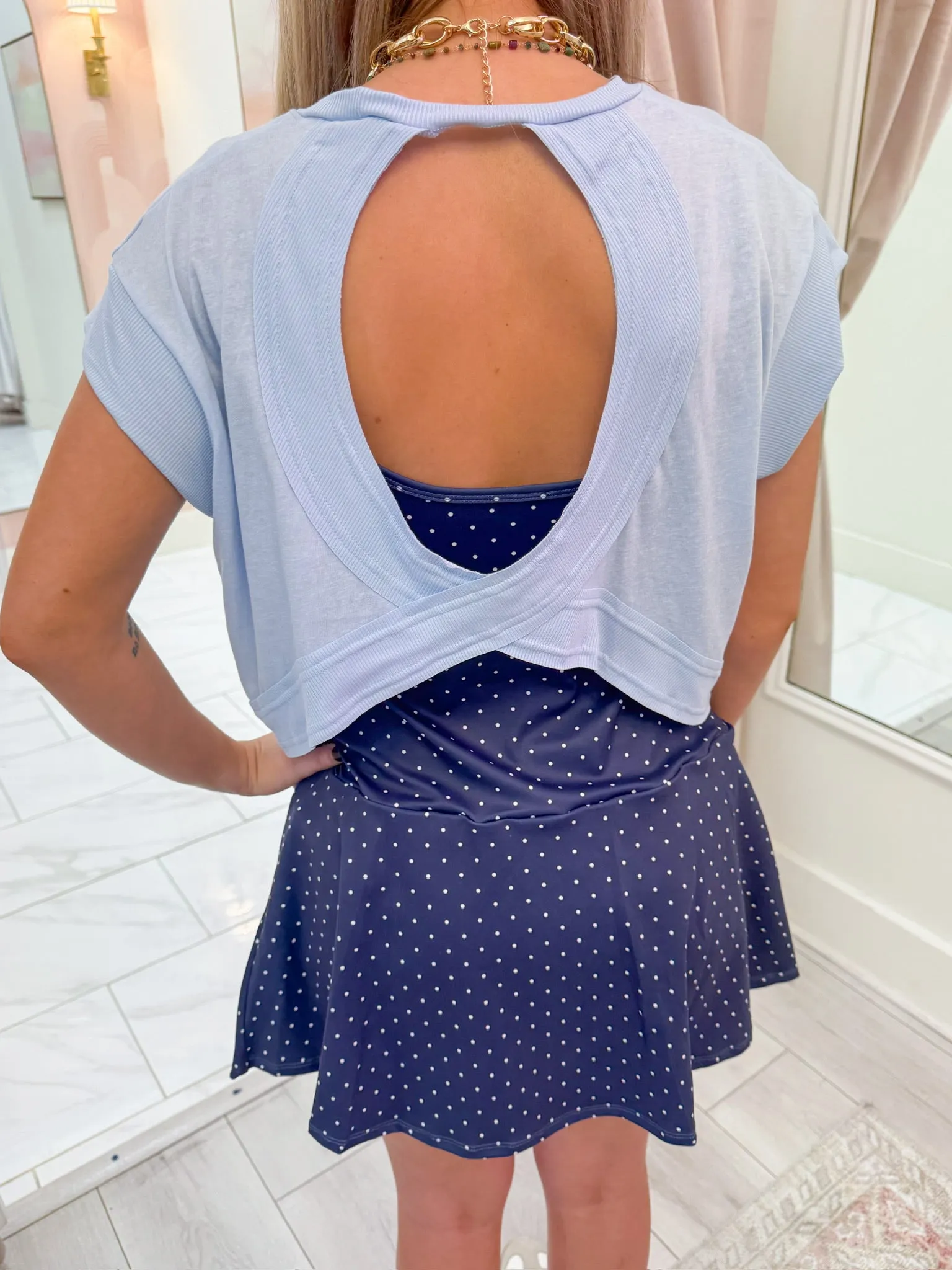 Airy Open Back Layering Tee sold by Mimosa product image thumbnail 2