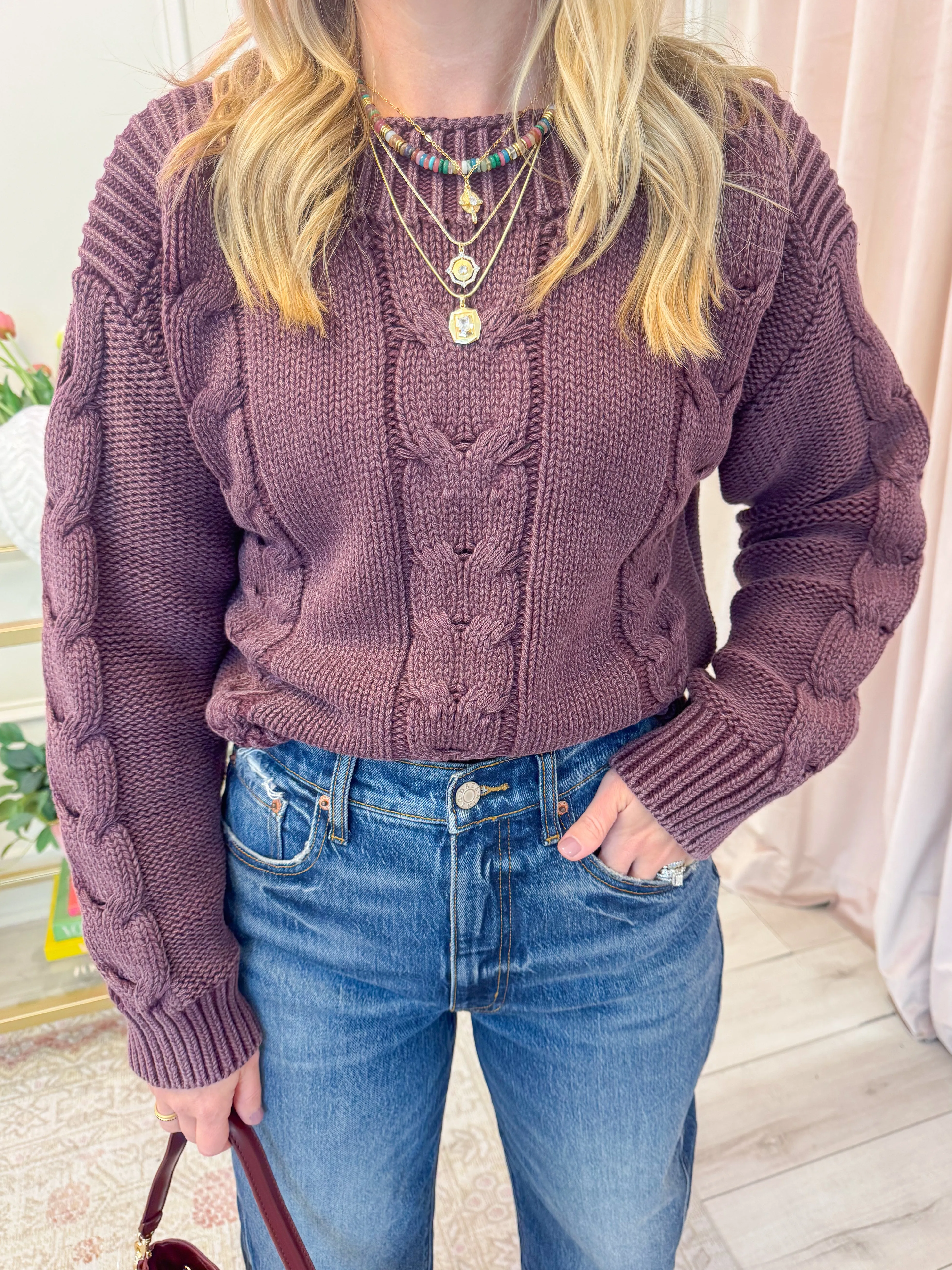 Debbi Cable Knit Sweater sold by Mimosa product image thumbnail 2