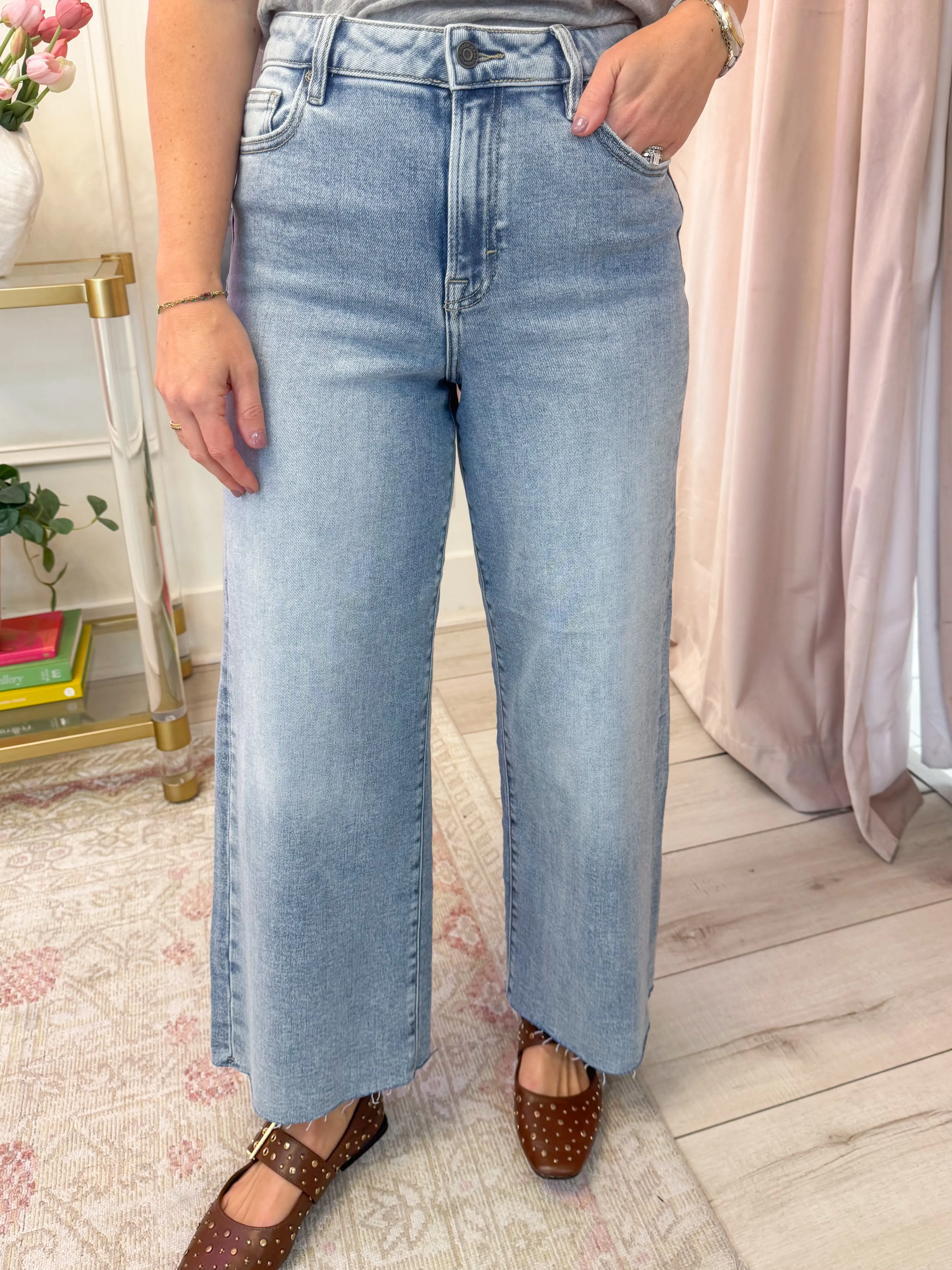 Nori Clean Stretch Wide Crop Leg sold by Mimosa