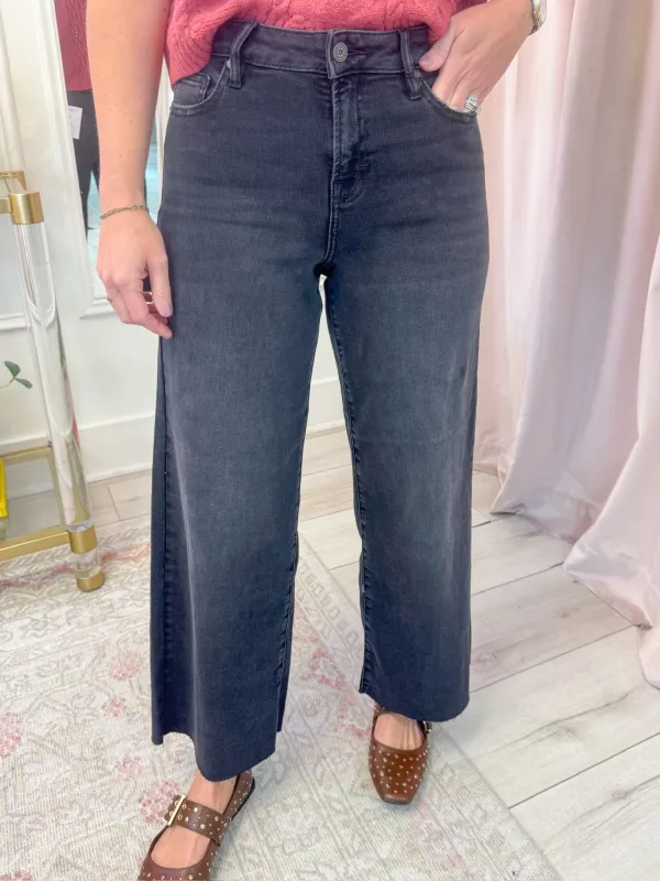 Nori Clean Crop Wide Leg Black sold by Mimosa
