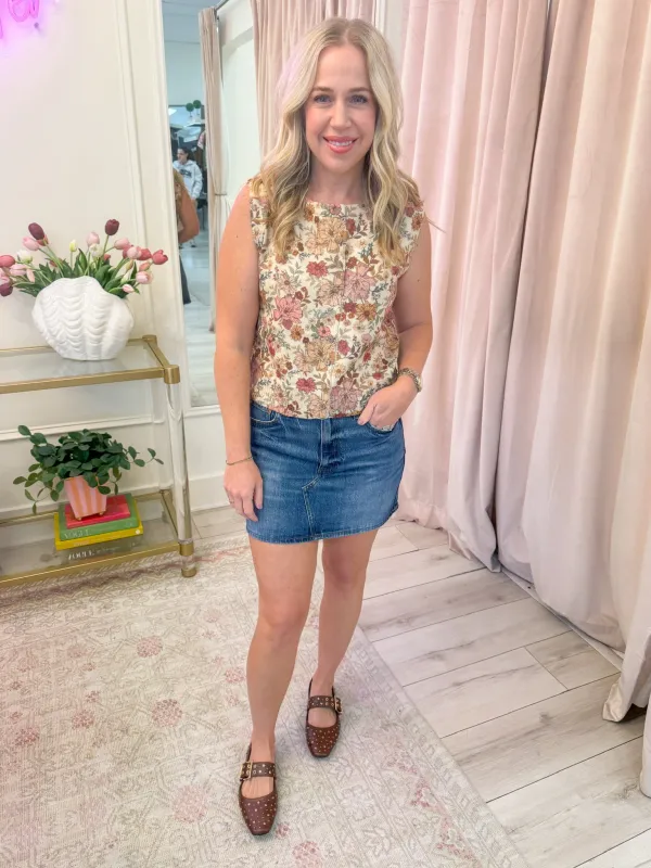 Weaving Wildflower Sweater Vest Top sold by Mimosa