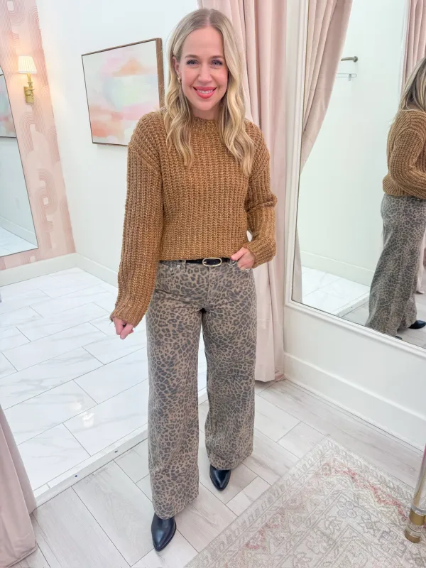 ZS Marli Denim Leopard Pant sold by Mimosa