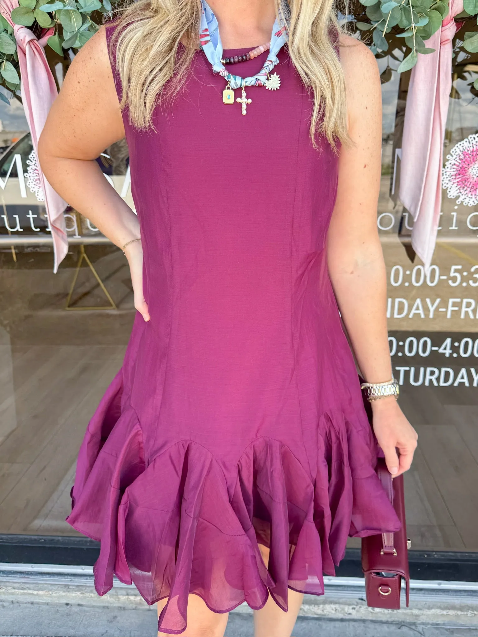 Godet Ruffled Cocktail Dress sold by Mimosa product image thumbnail 3