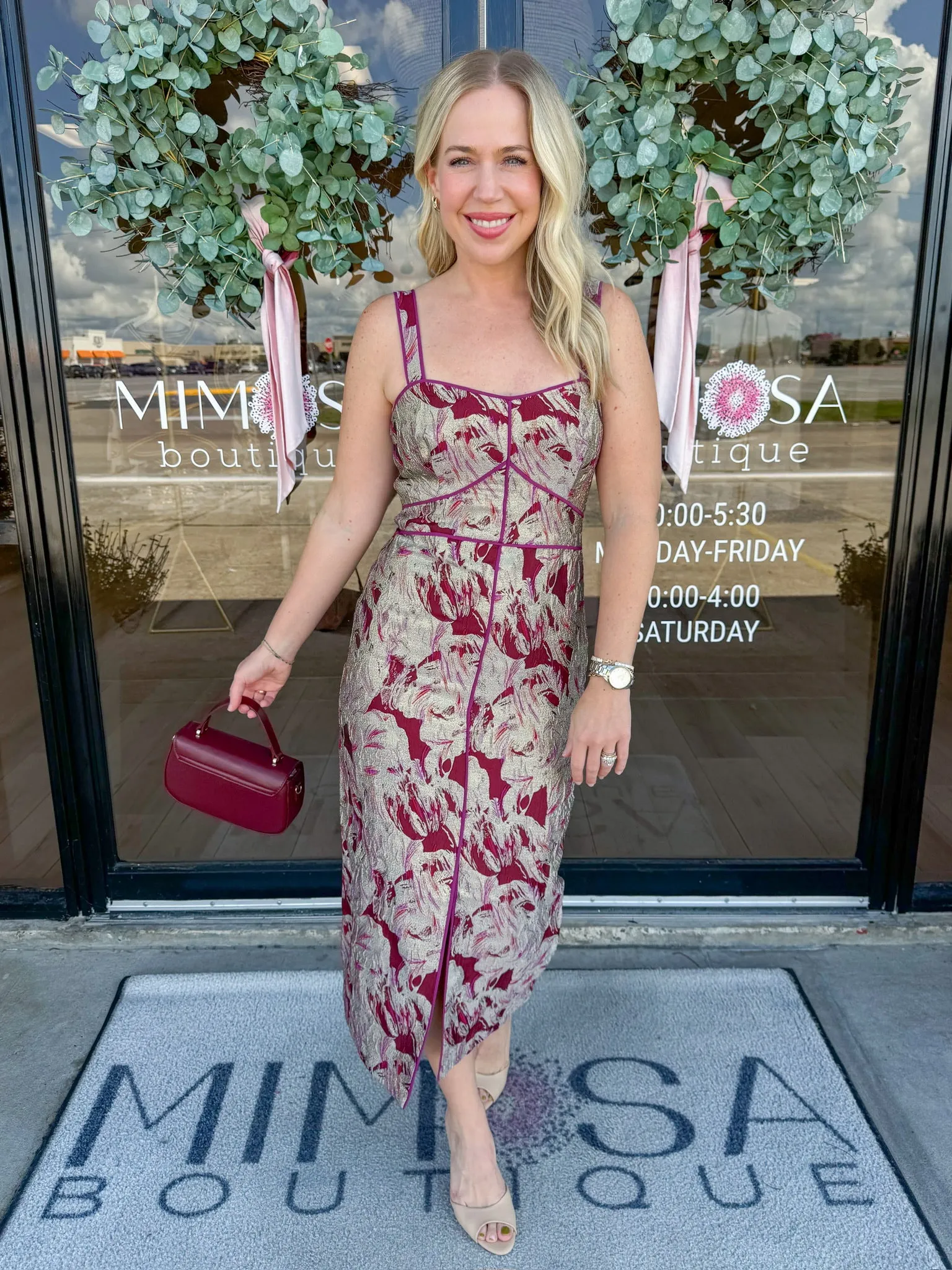 Ella Jacquard Midi Dress sold by Mimosa product image thumbnail 4