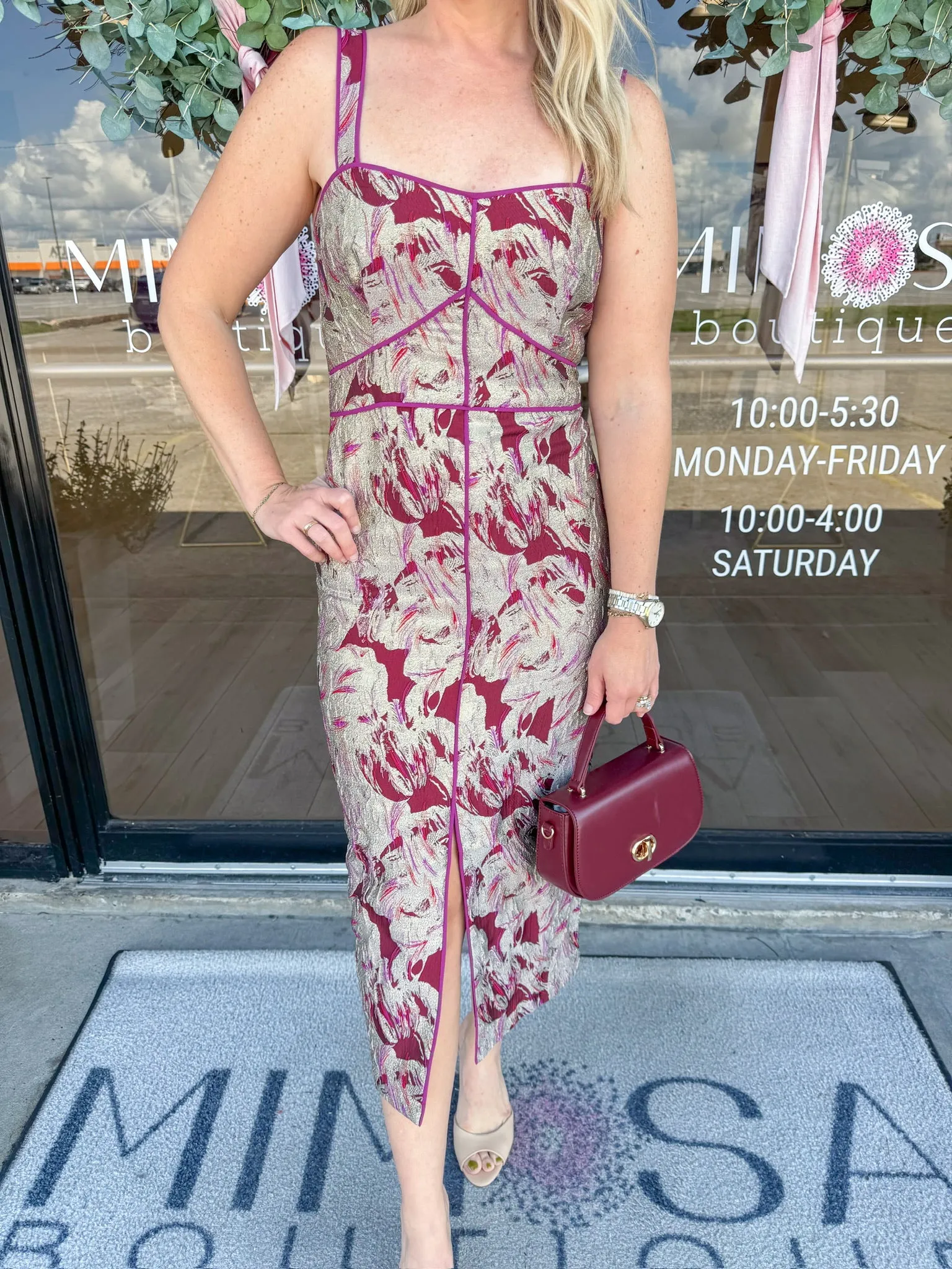 Ella Jacquard Midi Dress sold by Mimosa product image thumbnail 3