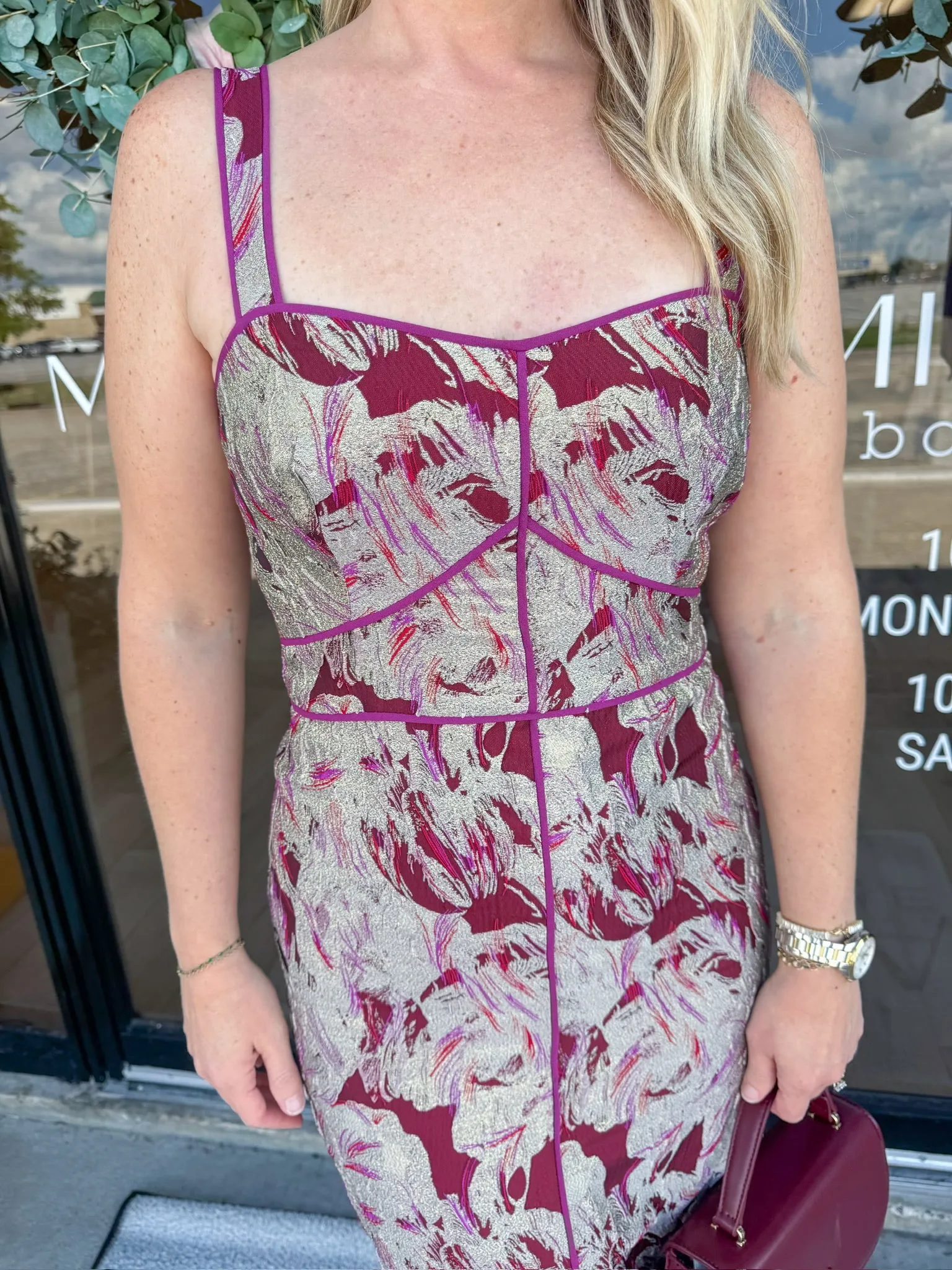 Ella Jacquard Midi Dress sold by Mimosa product image thumbnail 2