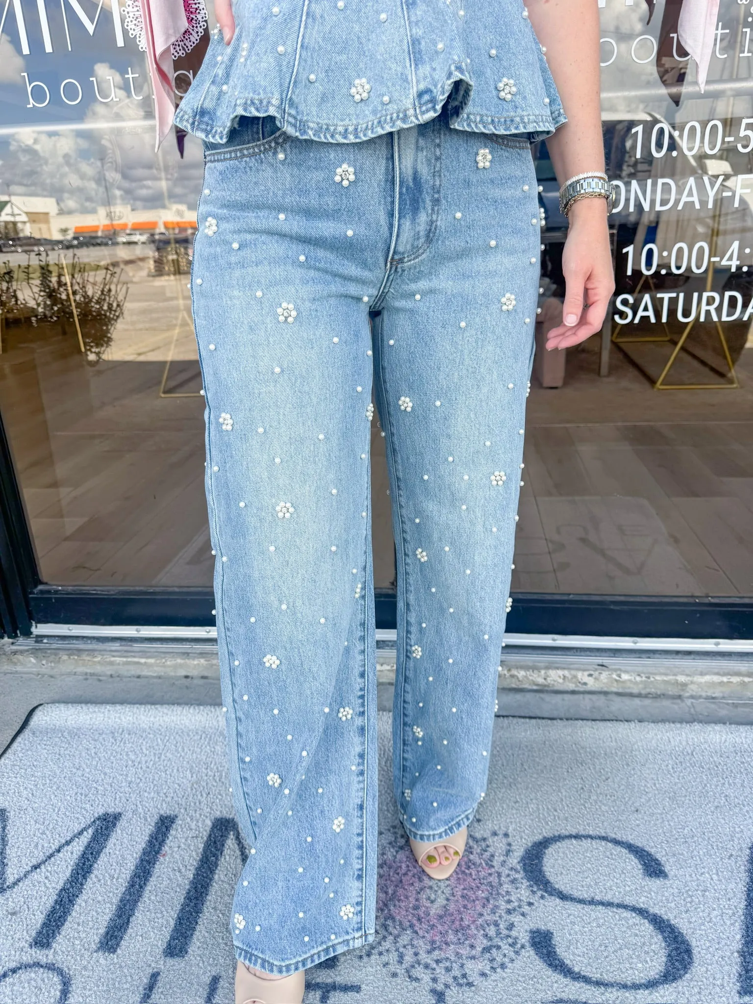 Fianna Embellished Slim Barrel Jean sold by Mimosa product image thumbnail 2