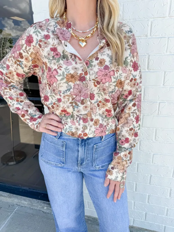 Weaving Wildflower Cardigan Top sold by Mimosa