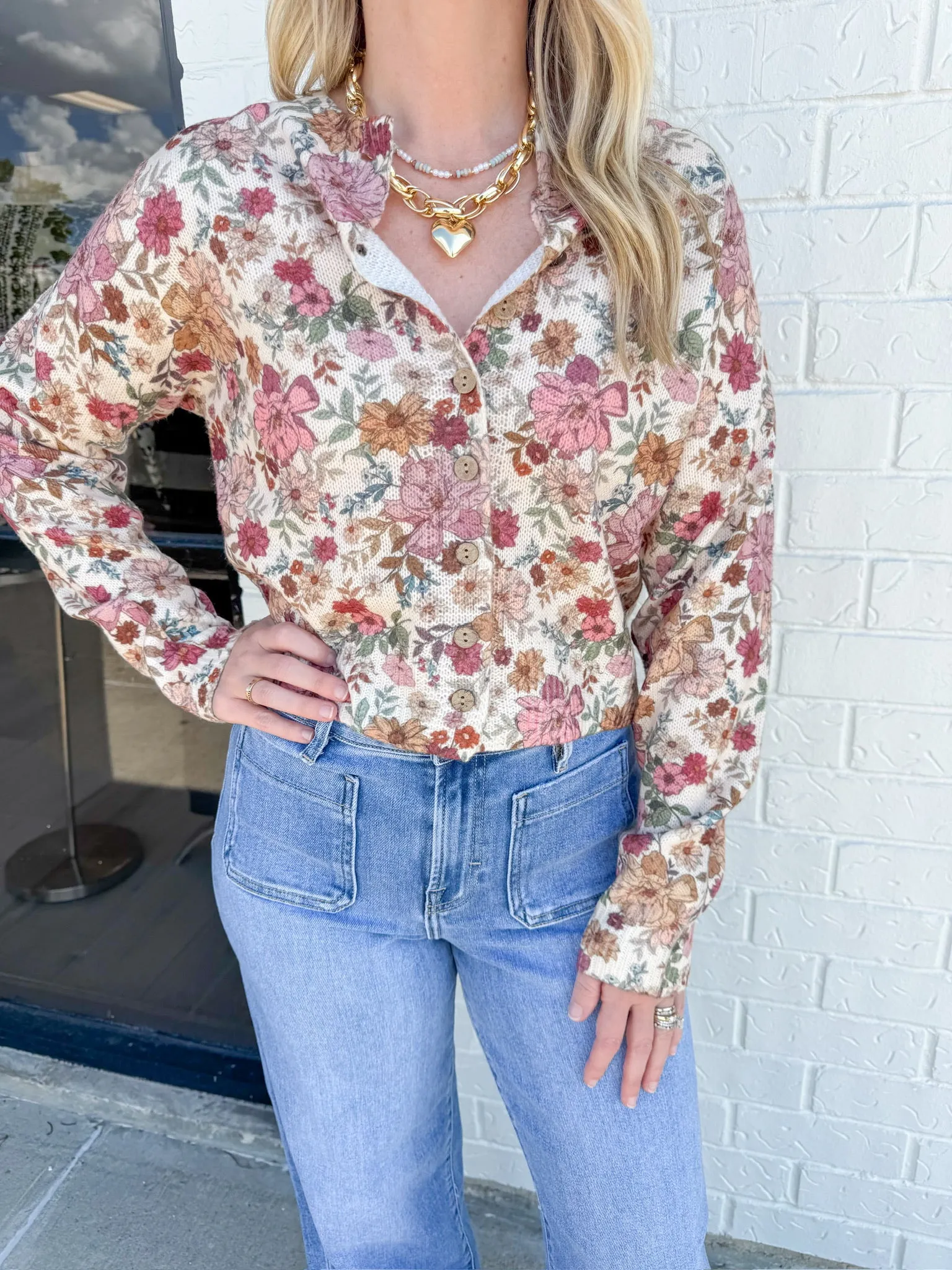 Weaving Wildflower Cardigan Top sold by Mimosa