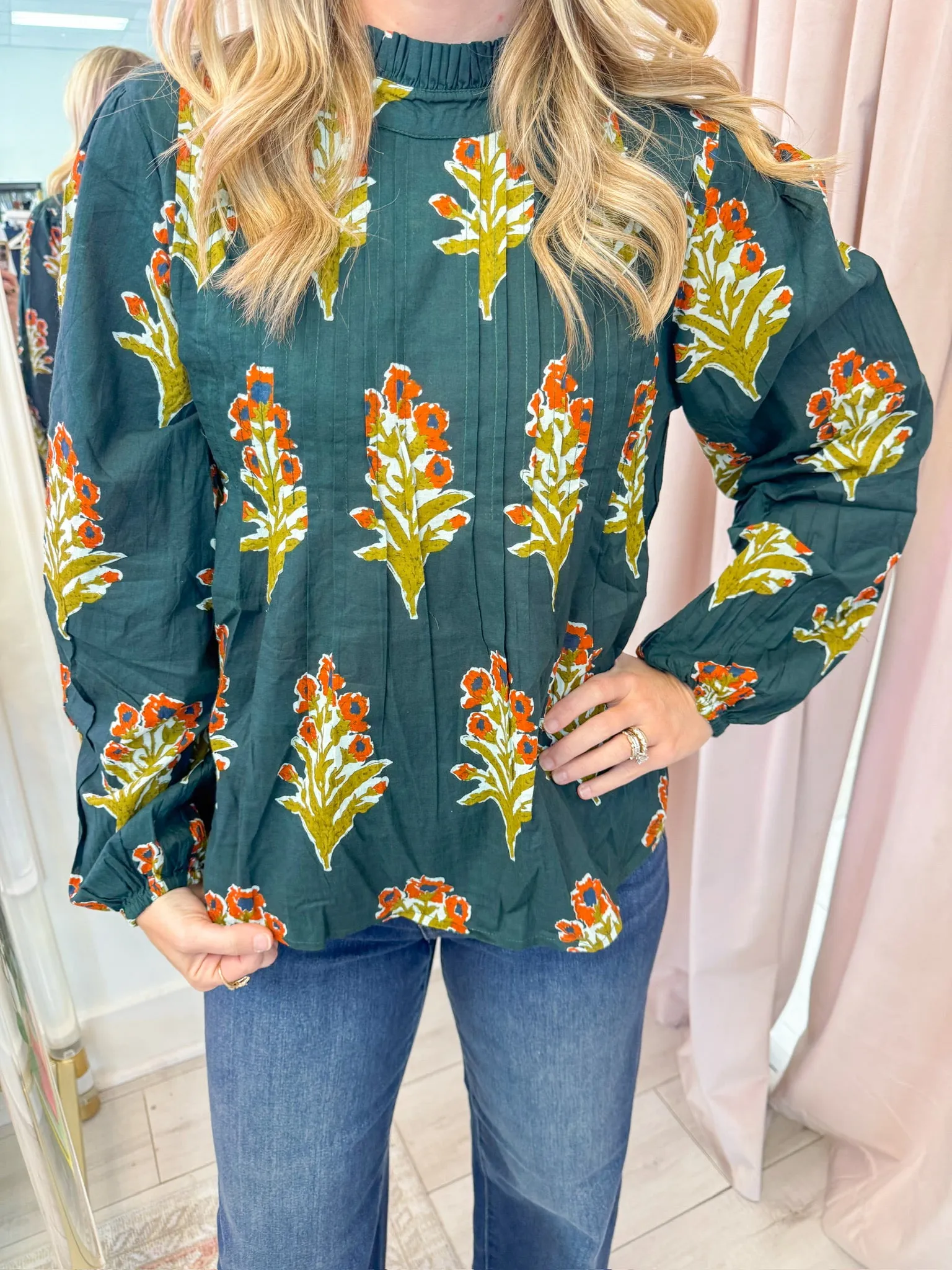 Verde Blooms Blouse sold by Mimosa product image thumbnail 3