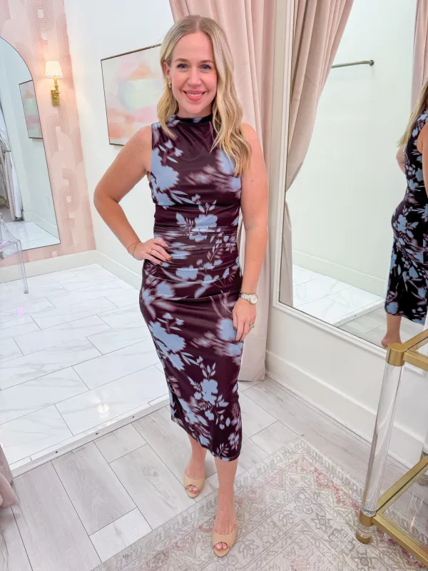 Urban Siren Ruched Midi Dress sold by Mimosa