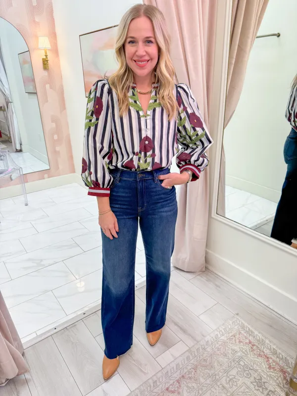 Dahlia Stripe LS Blouse sold by Mimosa