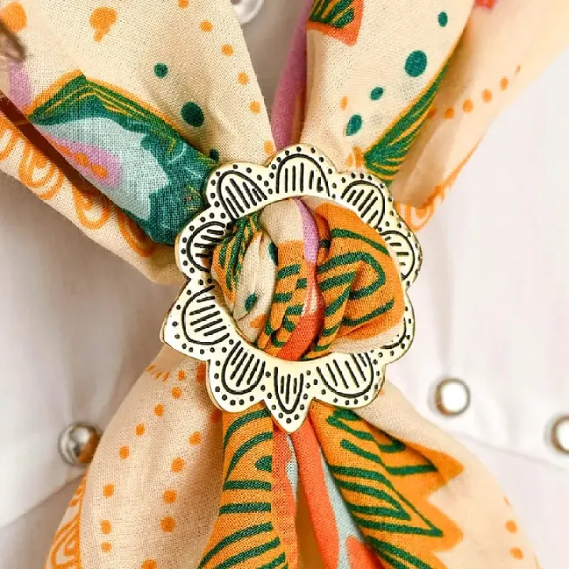 Monica Brass Scarf Slide sold by Mimosa