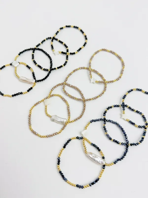 Luella Stack Bracelets sold by Mimosa