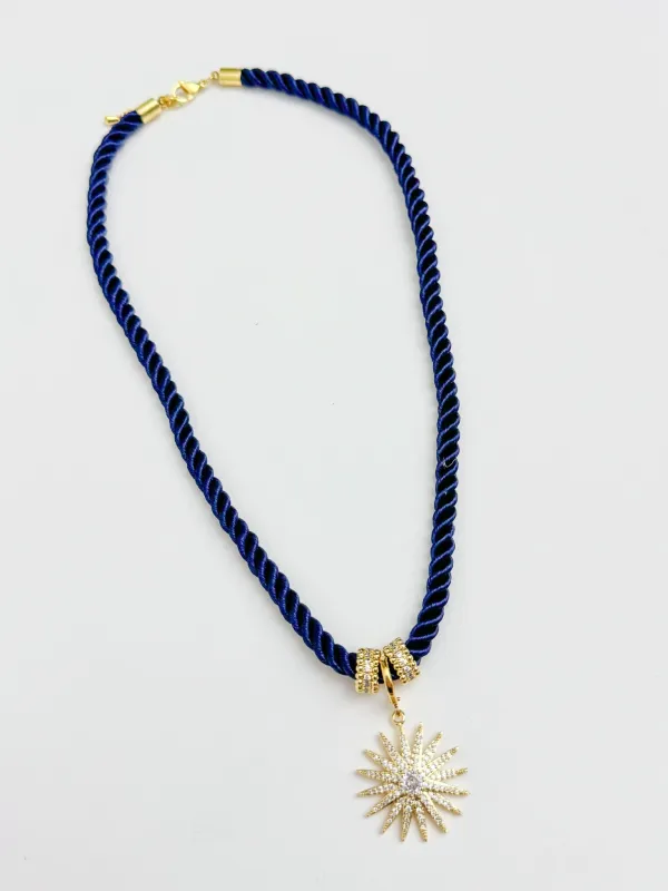 Lenny Cord Charm Necklace sold by Mimosa