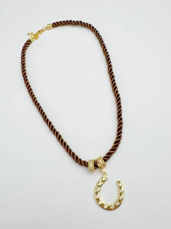 Dakota Cord Charm Necklace sold by Mimosa