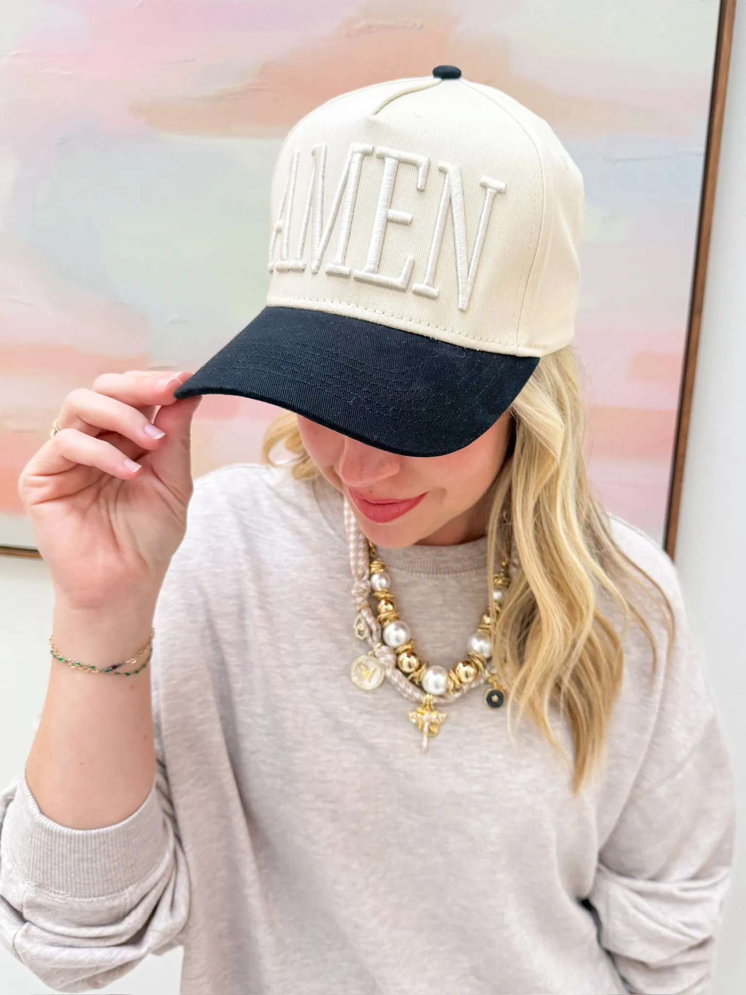 Amen Monochromatic Vintage Trucker Hat sold by Mimosa