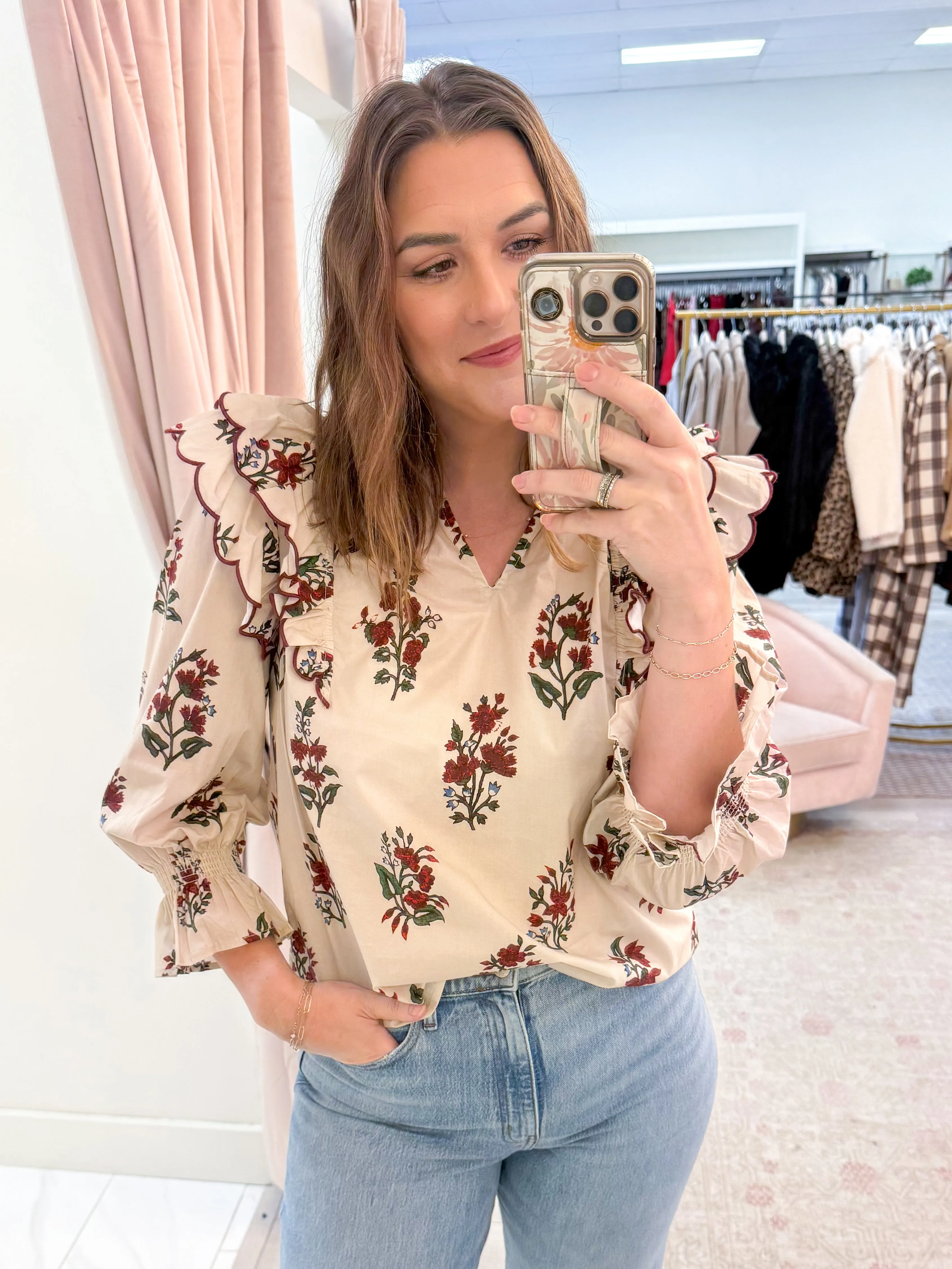 Cider Petals Ruffle Blouse sold by Mimosa product image thumbnail 3