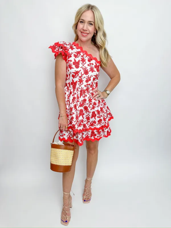 Dahlia One Shoulder Mini Dress sold by Mimosa