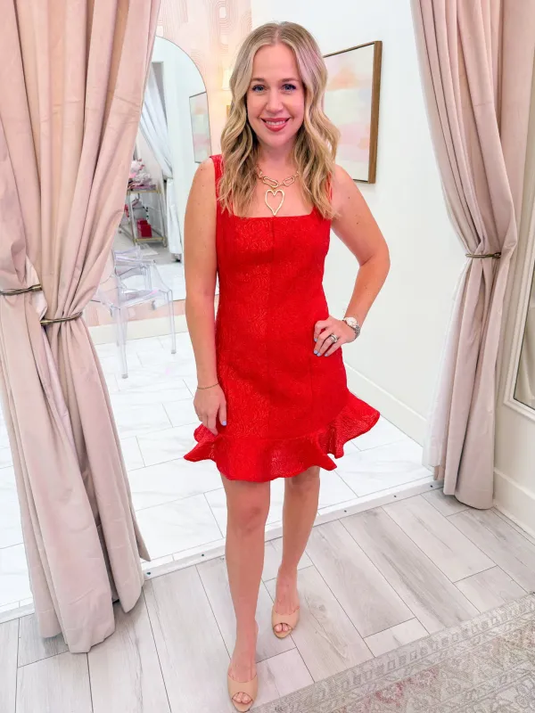 Ingrid Textured Floral Cocktail Dress made by Bright