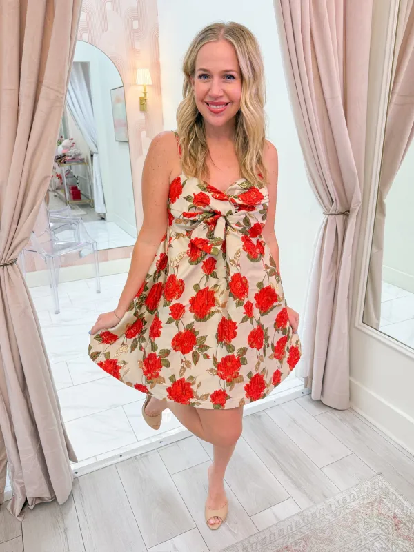 Rosemary Floral Jacquard Mini Dress sold by Mimosa