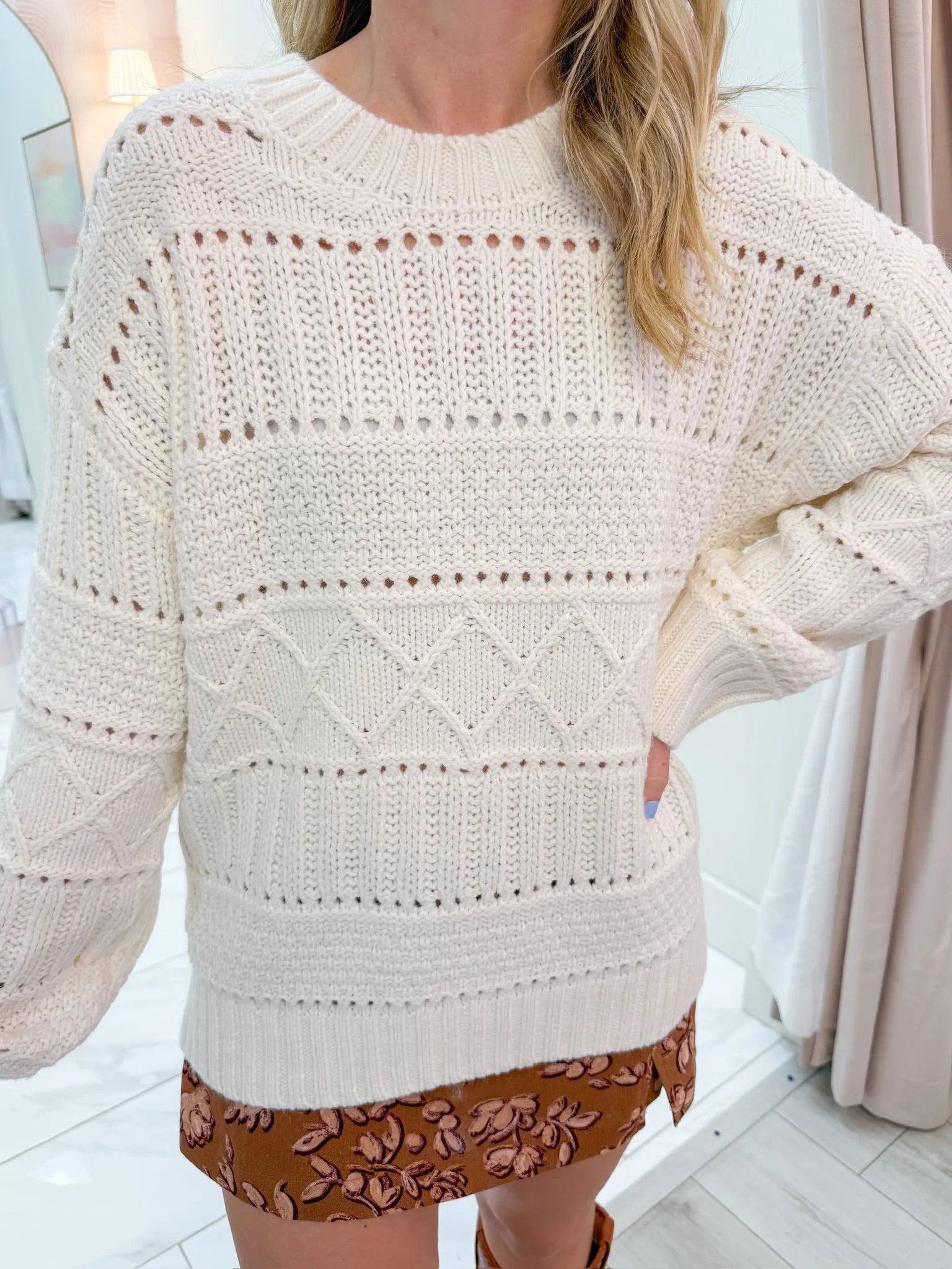 ZS Cento Cable Sweater sold by Mimosa