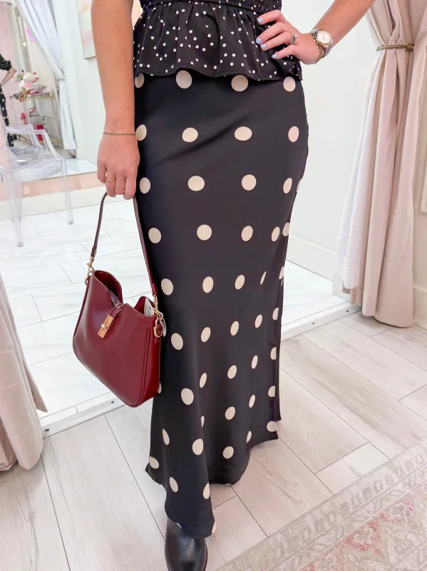 Parisian Dot Midi Skirt sold by Mimosa