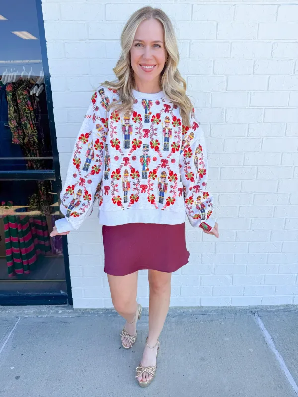 Nutcracker & Candy Cane Sweatshirt sold by Mimosa